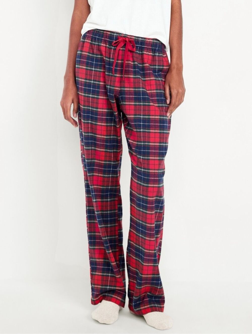 Old Navy Red and Blue Tartan Plaid Flannel Pajama Pants Size Small